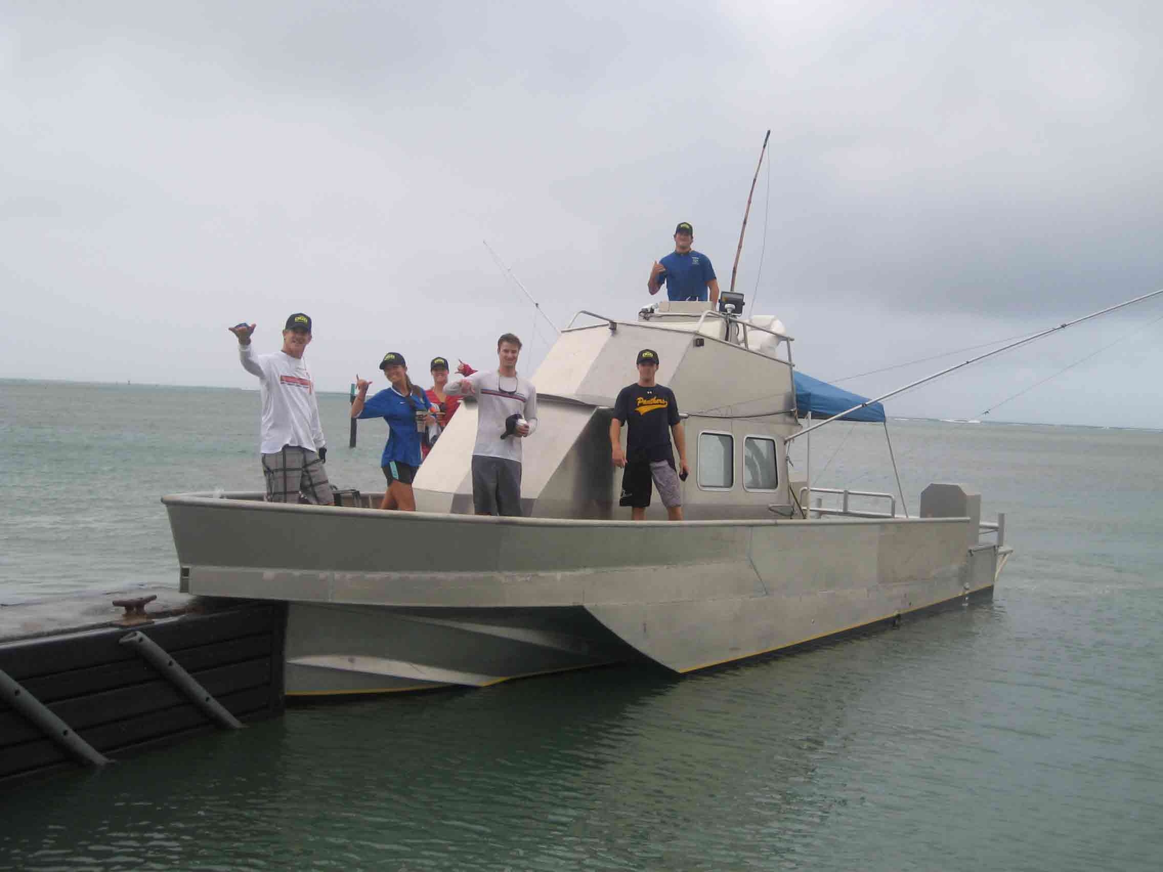 Captain Billy hosts an outing on the Aluminum hulled CAT